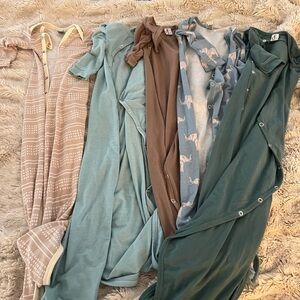 Copper Pearl set of 5 newborn gowns